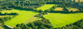 old barn farm from the air